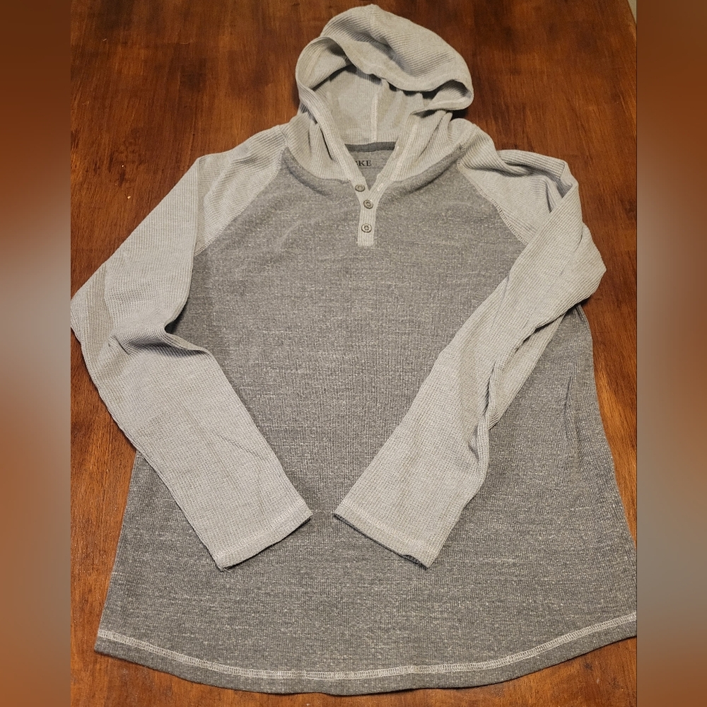 BKE Heather Gray Hooded Shirt